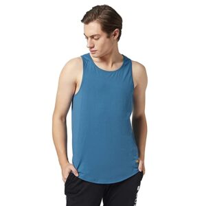 EDRIO Men Blue Combed Cotton Sporty Singlet