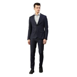 BRUUN & STENGADE Navy Blue Wool Blend Slim Fit Suit Set