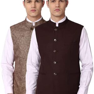 Van Heusen Men's A-Line Coat (VHNJCSLF106950_Brown_S)