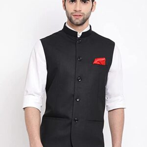 VASTRAMAY Men's Cotton Blend Nehru Jacket