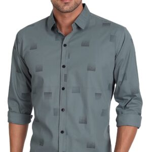 IndoPrimo Men's Regular Fit Cotton Casual Shirt for Men Full Sleeves