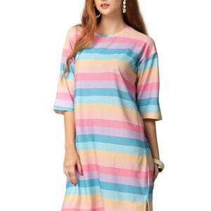 OM SAI LATEST CREATION Slub Rayon Western Dresses for Women | Short A-Line Dress for Girls | Midi Dress for Women Dress for Women